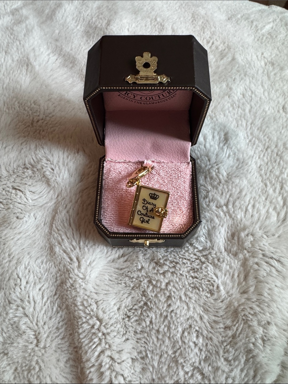 Juicy Couture Diary of a juicy couture girl Charm with Pink Lining